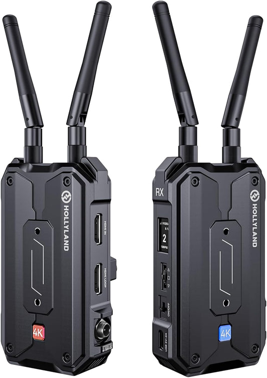 Hollyland Pyro H Wireless HDMI Video Transmission System, Dual-Band 4K30/1080p60 1300ft Los Range 60ms Latency, Up to 4 Receiver, Smart Channel Scan, UVC Live Stream (1TX 1RX)