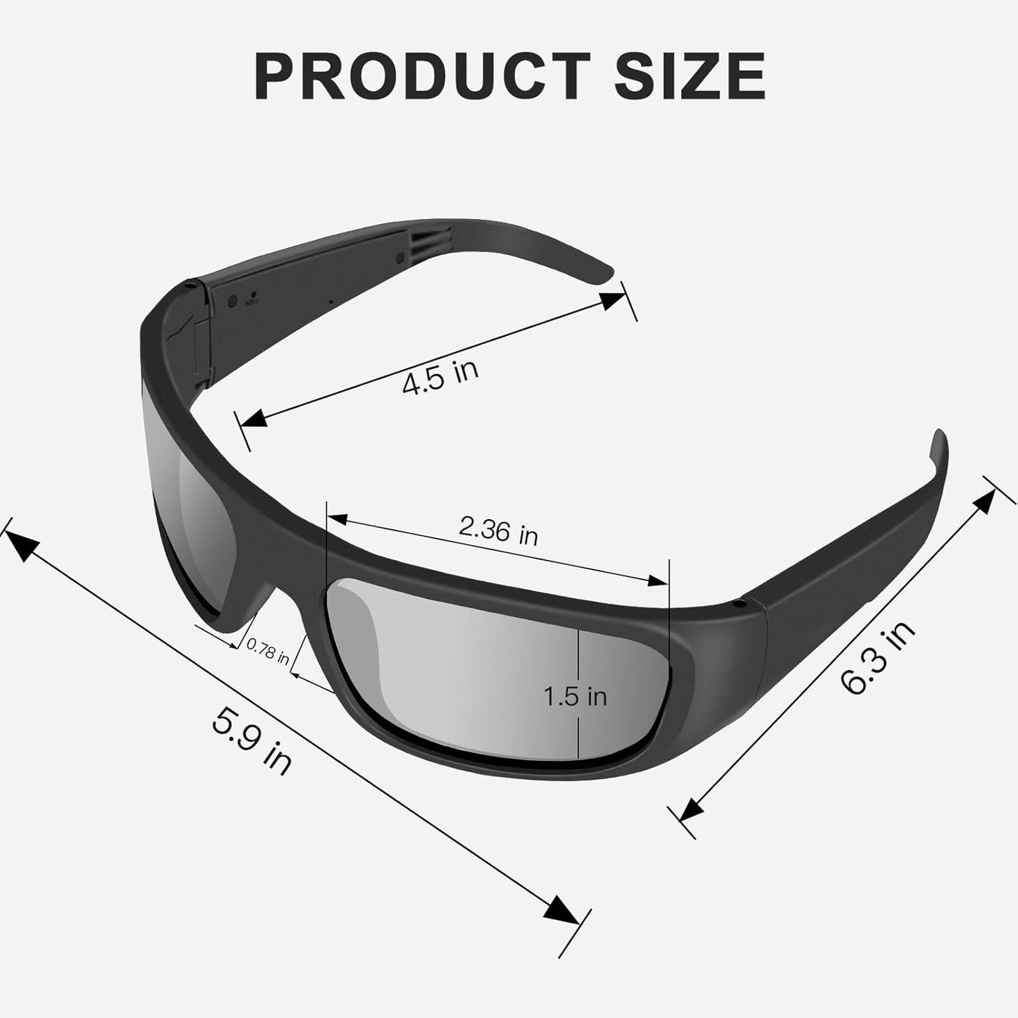 OhO Smart Glasses, Audio Glasses With Bluetooth Speaker,Reading Glasses With Voice Control and Open Ear,(Men/Women)