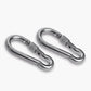 2 1 Heavy Duty 304 Stainless Steel Swivel Ring Double Ended Swivel Eye Hook with SUS304 Snap Hooks for Web Tree Swing, Swing Spinner Hanger, Reliable and Safe (M8)
