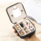 TRODANCE Jewelry Travel Case with Mirror,Small Travel Jewelry Organizer, Portable Jewelry Box Travel Mini Organizer Portable Display Storage Box For Rings Earrings Necklaces (White)