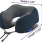 napfun Neck Pillow for Traveling, Upgraded Travel Neck Pillow for Airplane 100% Pure Memory Foam Travel Pillow for Flight Headrest Sleep, Portable Plane Accessories, Striped Black