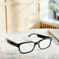 Amazon Echo Frames (3rd Gen) | Smart glasses with Alexa | Modern Rectangle frames in Charcoal Gray with blue light filtering lenses