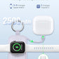 RORRY Charger for Apple Watch Series 9, 2500mAh Fast Charging Portable Charger for iWatch, Travel Charger with Built-in USB C Cable for Apple Watch Ultra Series 9 8 7 6 5 4 3 2 SE Accessories, Pink