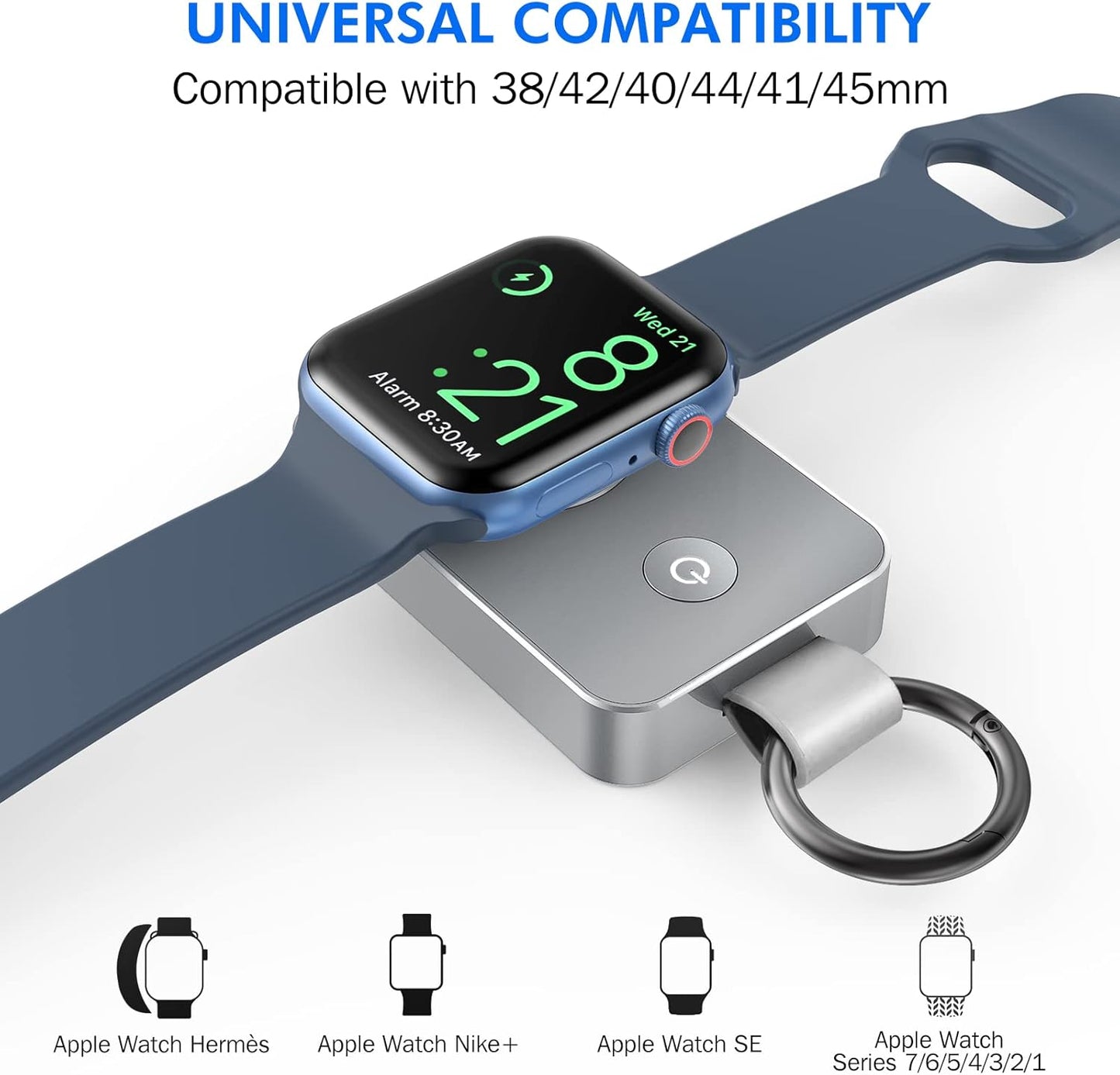 i.VALUX for Apple Watch Charger Portable Magnetic i Watch Charger, Keychain Travel Accessories Smart Wireless Charging Battery Pack Power Bank for Apple Watch Series 10/9/8/7/6/5/4/3/2/1/SE/Ultra1 2