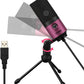 FIFINE USB Microphone, Metal Condenser Recording Microphone for Laptop MAC or Windows Cardioid Studio Recording Vocals, Voice Overs,Streaming Broadcast and YouTube Videos-K669B