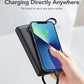 VRURC 10000mAh Power Bank Built-in Cables, Portable Charger with LED Display, Slim Travel Battery Pack with Cords, 5 Output Dual Input Phone Charger for Cell Phone Smart Devcies-Blue(1 Pack)