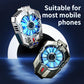 Electroplate Phone Cooling Fan, 2 Gears Cooler with Clip for iPhone, Semiconductor Quick Cooling Gaming Equipment for Travel Outdoor Live