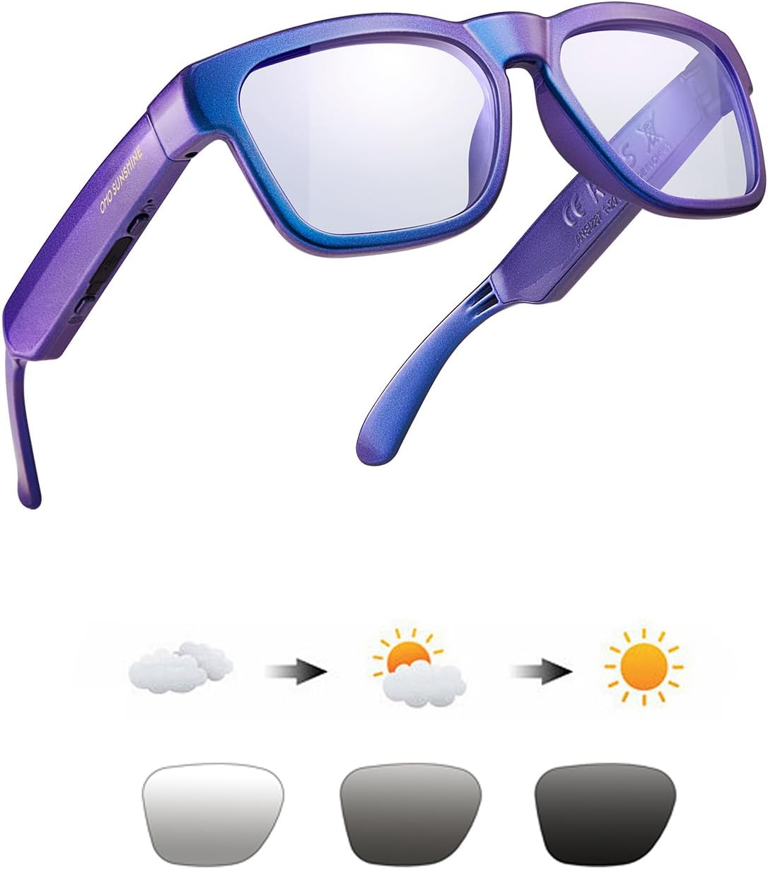 OhO Smart Glasses, Audio Glasses With Bluetooth Speaker,Reading Glasses With Voice Control and Open Ear,(Men/Women)