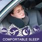 napfun Neck Pillow for Traveling, Upgraded Travel Neck Pillow for Airplane 100% Pure Memory Foam Travel Pillow for Flight Headrest Sleep, Portable Plane Accessories, Striped Black