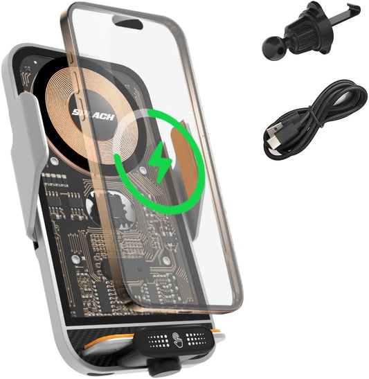SPLACH Zippy X Wireless Charging Phone Holder, auto-Sensor Phone Holder, Compatible with iPhone Samsung Google and All 4.7&#39;&#39;-6.8&#39;&#39; Phones