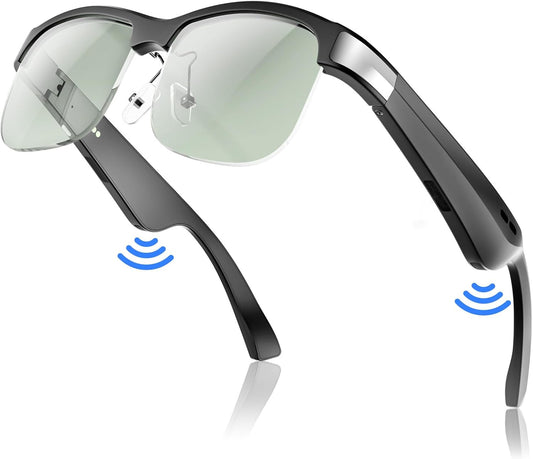 GAXABI Smart Glasses, Polarized Bluetooth Sunglasses, Built-in Mic &amp; Speakers, Voice Assistant, UV Protection, Bluetooth Glasses for Office, Driving, Cycling Outdoor Sports