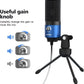 FIFINE USB Microphone, Metal Condenser Recording Microphone for Laptop MAC or Windows Cardioid Studio Recording Vocals, Voice Overs,Streaming Broadcast and YouTube Videos-K669B