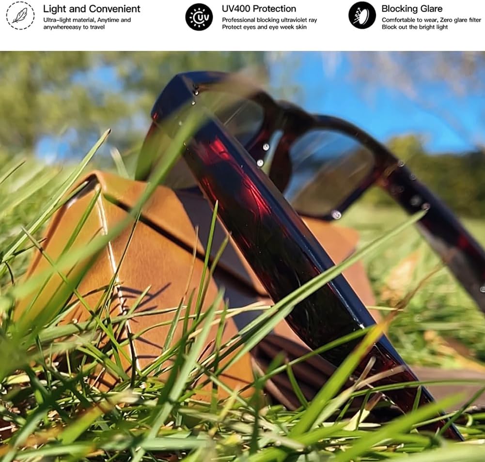OhO Smart Glasses, Audio Glasses With Bluetooth Speaker,Reading Glasses With Voice Control and Open Ear,(Men/Women)