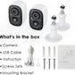 GMK Security Cameras Wireless Outdoor, 2K Color Night Vision AI Motion Detection 2-Way Talk Battery Powered WiFi Home Indoor Camera IP65 Weatherproof Spotlight Siren Alarm Cloud/SD Storage 2-Pack
