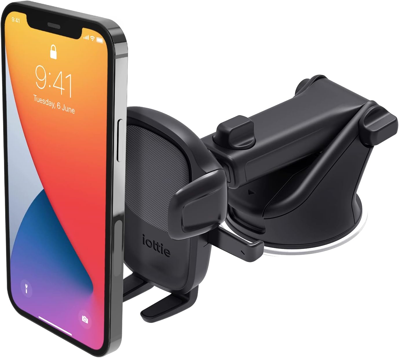iOttie Easy One Touch 6 Universal Car Mount Dashboard &amp; Windshield Suction Cup Phone Holder for iPhone Samsung, Google, All Smartphones
