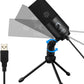 FIFINE USB Microphone, Metal Condenser Recording Microphone for Laptop MAC or Windows Cardioid Studio Recording Vocals, Voice Overs,Streaming Broadcast and YouTube Videos-K669B
