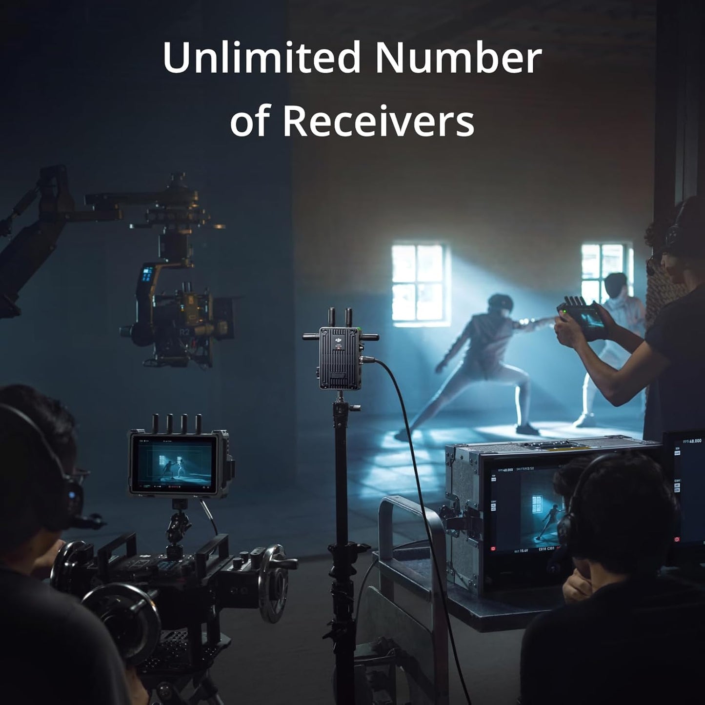 DJI Transmission (High-Bright Monitor Combo), 20,000ft 1080p/60fps Transmission, Transmitter and High-Bright Monitor, Integrated Wireless Receiver, Gimbal/Focus/Camera Control, Independent Recording