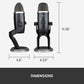 Logitech for Creators Blue Yeti X USB Microphone for Gaming, Streaming, Podcasting, Twitch, YouTube, Discord, Recording for PC and Mac, 4 Polar Patterns, Studio Quality Sound, Plug &amp; Play-Dark Grey