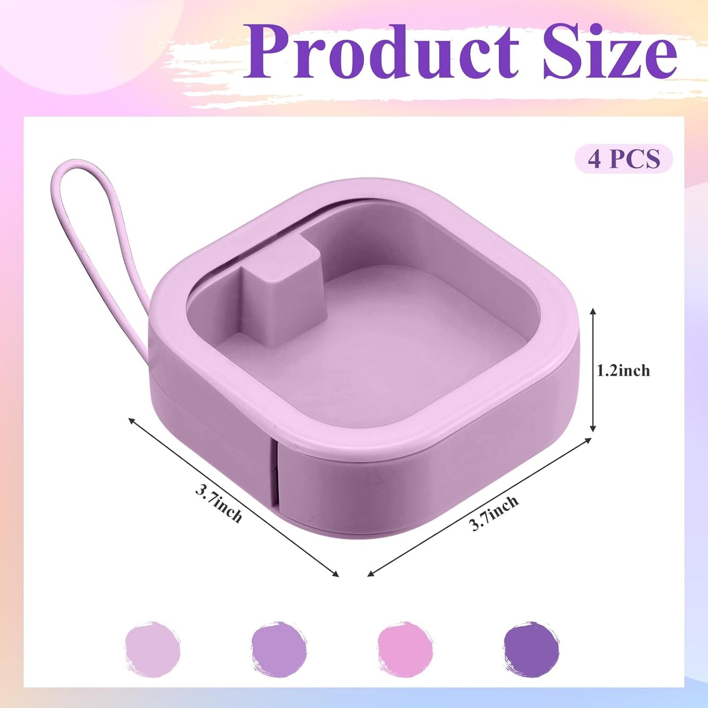 Kathfly 4 Pcs White Hair Tie Organizer Portable Hair Accessory Storage Containers Stackable Hair Tie Bobby Pin Holder Home Cotton Swab Dispenser Hair Accessories Jewelry Organizer Box