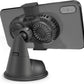 DRIVER Car Cell Phone Holder Mount 2022 with Semiconductor Cooling Fan Secured Lock Device Hands Free and Compatible for iPhone 14 Pro Max 13 12 Samsung Galaxy Google Pixel 7 6 5 Android with 5G Black