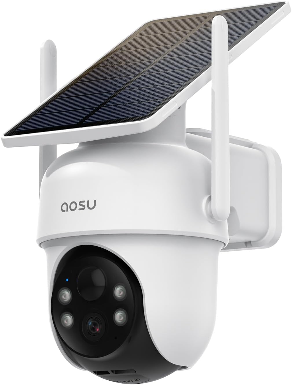 AOSU Security Cameras Outdoor Wireless, 4 Cam-Kit, No Subscription, Solar-Powered, Home Security Cameras System with 360° Pan &amp; Tilt, Auto Tracking, 2K Color Night Vision, Easy Setup, 5G &amp; 2.4G WiFi