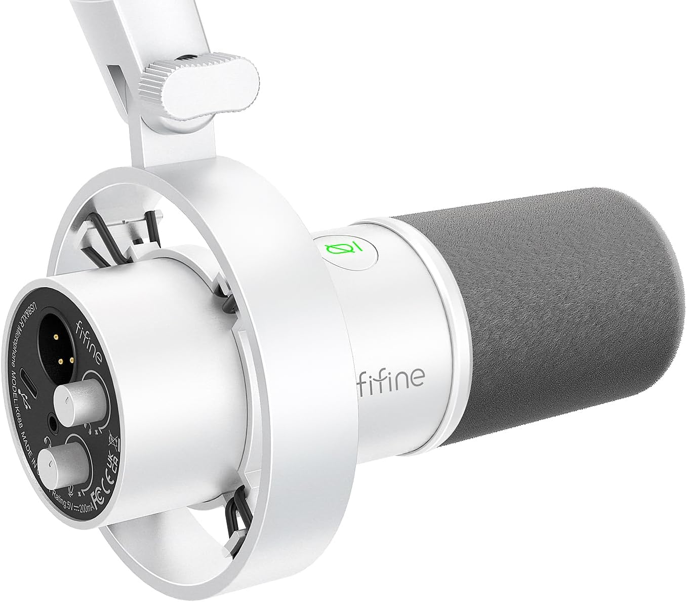 FIFINE Dynamic Microphone, XLR/USB Podcast Recording PC Microphone for Vocal Voice-Over Streaming, Studio Metal Mic with Mute, Headphone Jack, Monitoring Volume Control, Windscreen-Amplitank K688