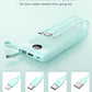 VRURC 10000mAh Power Bank Built-in Cables, Portable Charger with LED Display, Slim Travel Battery Pack with Cords, 5 Output Dual Input Phone Charger for Cell Phone Smart Devcies-Blue(1 Pack)