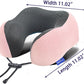 napfun Neck Pillow for Traveling, Upgraded Travel Neck Pillow for Airplane 100% Pure Memory Foam Travel Pillow for Flight Headrest Sleep, Portable Plane Accessories, Striped Black