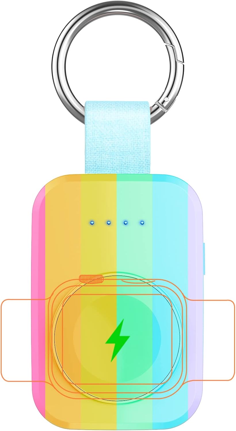 i.VALUX for Apple Watch Charger Portable Magnetic i Watch Charger, Keychain Travel Accessories Smart Wireless Charging Battery Pack Power Bank for Apple Watch Series 10/9/8/7/6/5/4/3/2/1/SE/Ultra1 2