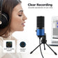 FIFINE USB Microphone, Metal Condenser Recording Microphone for Laptop MAC or Windows Cardioid Studio Recording Vocals, Voice Overs,Streaming Broadcast and YouTube Videos-K669B