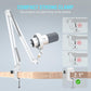 FIFINE K688 Podcast Microphone Kit, USB/XLR Dynamic Microphone with Boom Arm for PC/XLR Mixer, Gaming Mic with Mute Button, Headphone Jack for Vocal, Voice-Over, Streaming, Music Recording -K688CT