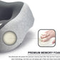 napfun Neck Pillow for Traveling, Upgraded Travel Neck Pillow for Airplane 100% Pure Memory Foam Travel Pillow for Flight Headrest Sleep, Portable Plane Accessories, Striped Black