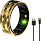 Smart Ring,Fitness Tracker Ring for Men/Women,Monitoring of Pedometer,Heart Rate,Blood Oxygen,Sleep Tracker,No App Subscription,Compatible with Android and iOS (Black,9#)
