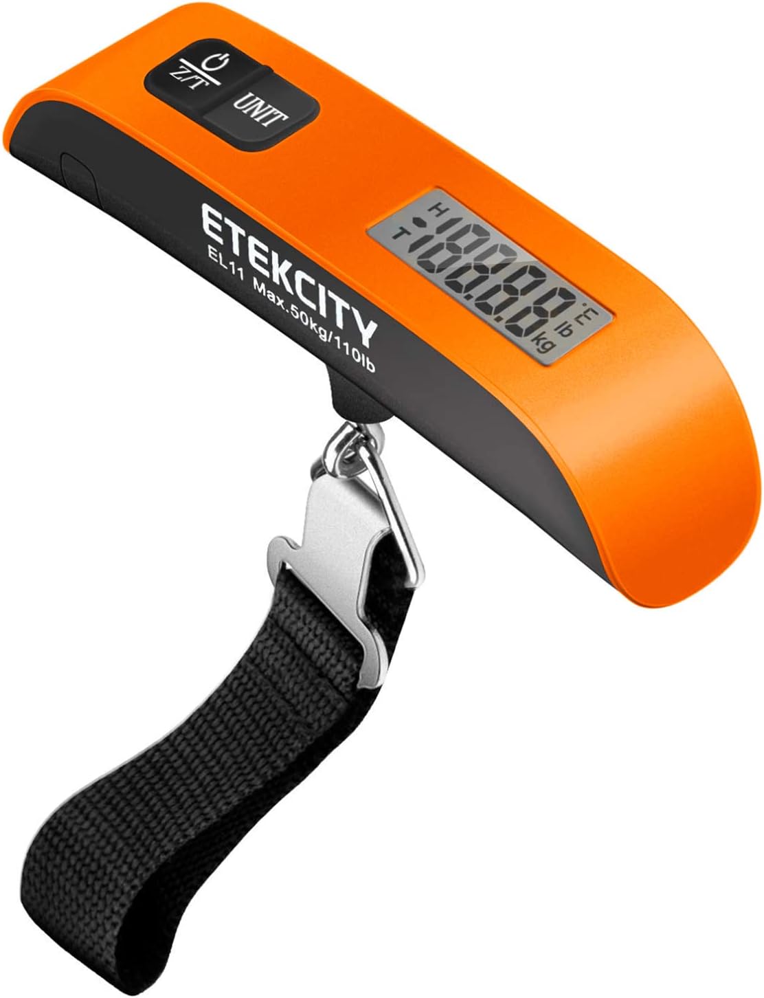 Etekcity Luggage Scale for Travel Essentials, Digital Suitcase Weight Scale with Hook, Portable Hanging Baggage Scale for Travel Accessories, 110 Pounds, Battery Included