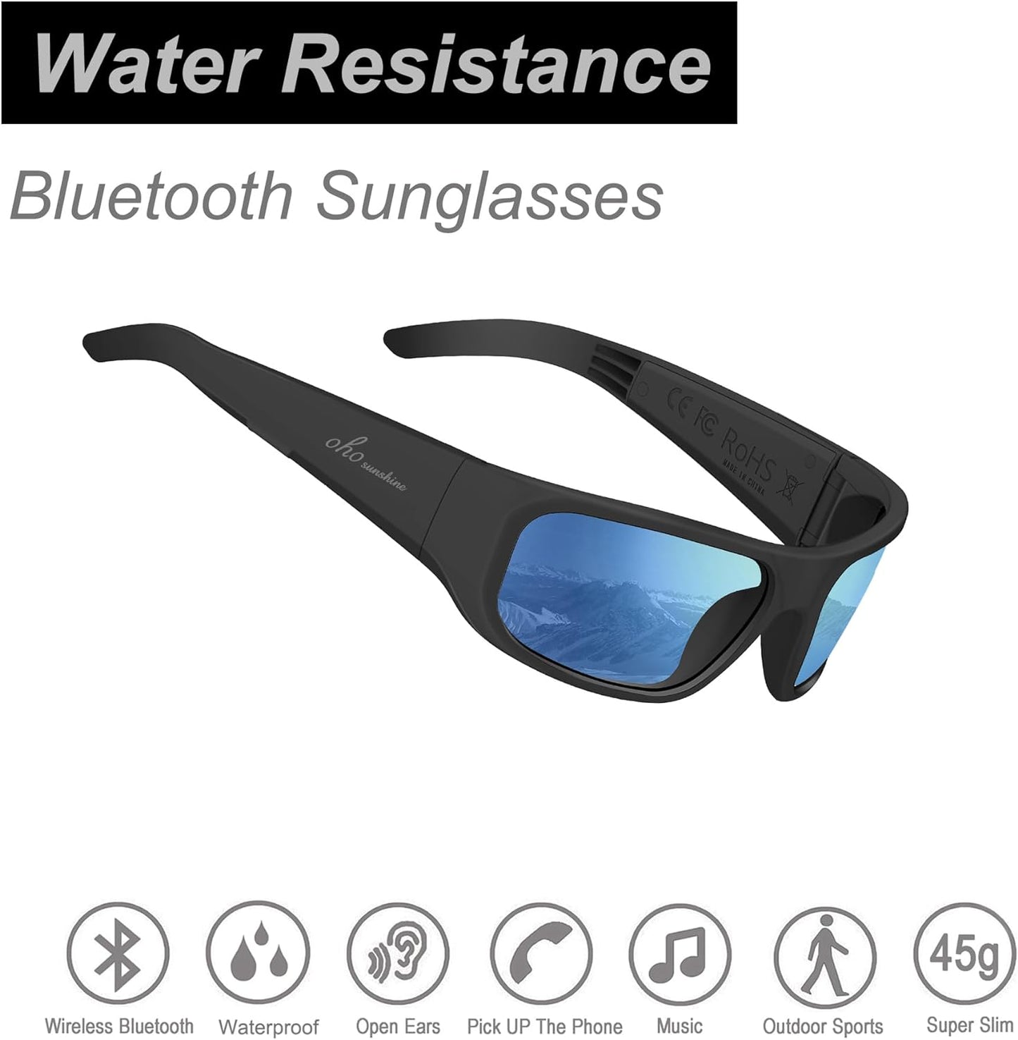 OhO Smart Glasses, Audio Glasses With Bluetooth Speaker,Reading Glasses With Voice Control and Open Ear,(Men/Women)
