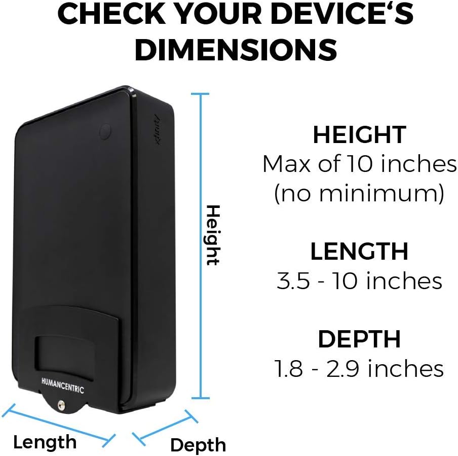HumanCentric Cable Box Mount and Modem Mount, Adjustable Wall Mount for Small and Wide Devices Like Cable Boxes, Modems, DVD Players, Streaming Media Devices, Mount on The Wall Behind TV