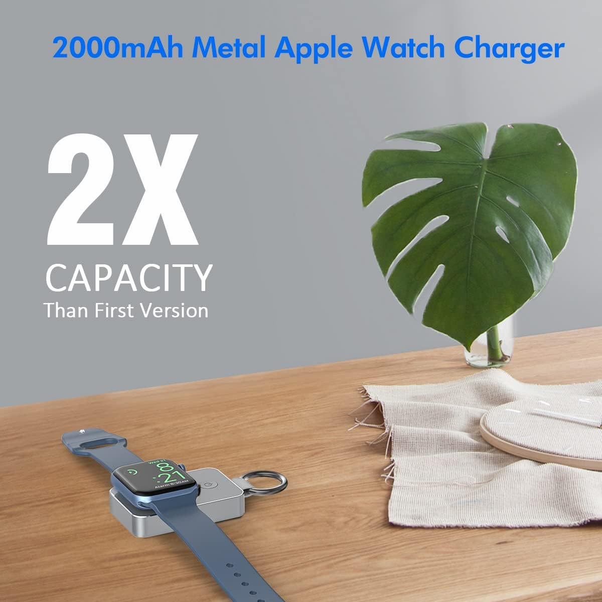 i.VALUX for Apple Watch Charger Portable Magnetic i Watch Charger, Keychain Travel Accessories Smart Wireless Charging Battery Pack Power Bank for Apple Watch Series 10/9/8/7/6/5/4/3/2/1/SE/Ultra1 2