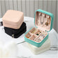 TRODANCE Jewelry Travel Case with Mirror,Small Travel Jewelry Organizer, Portable Jewelry Box Travel Mini Organizer Portable Display Storage Box For Rings Earrings Necklaces (White)