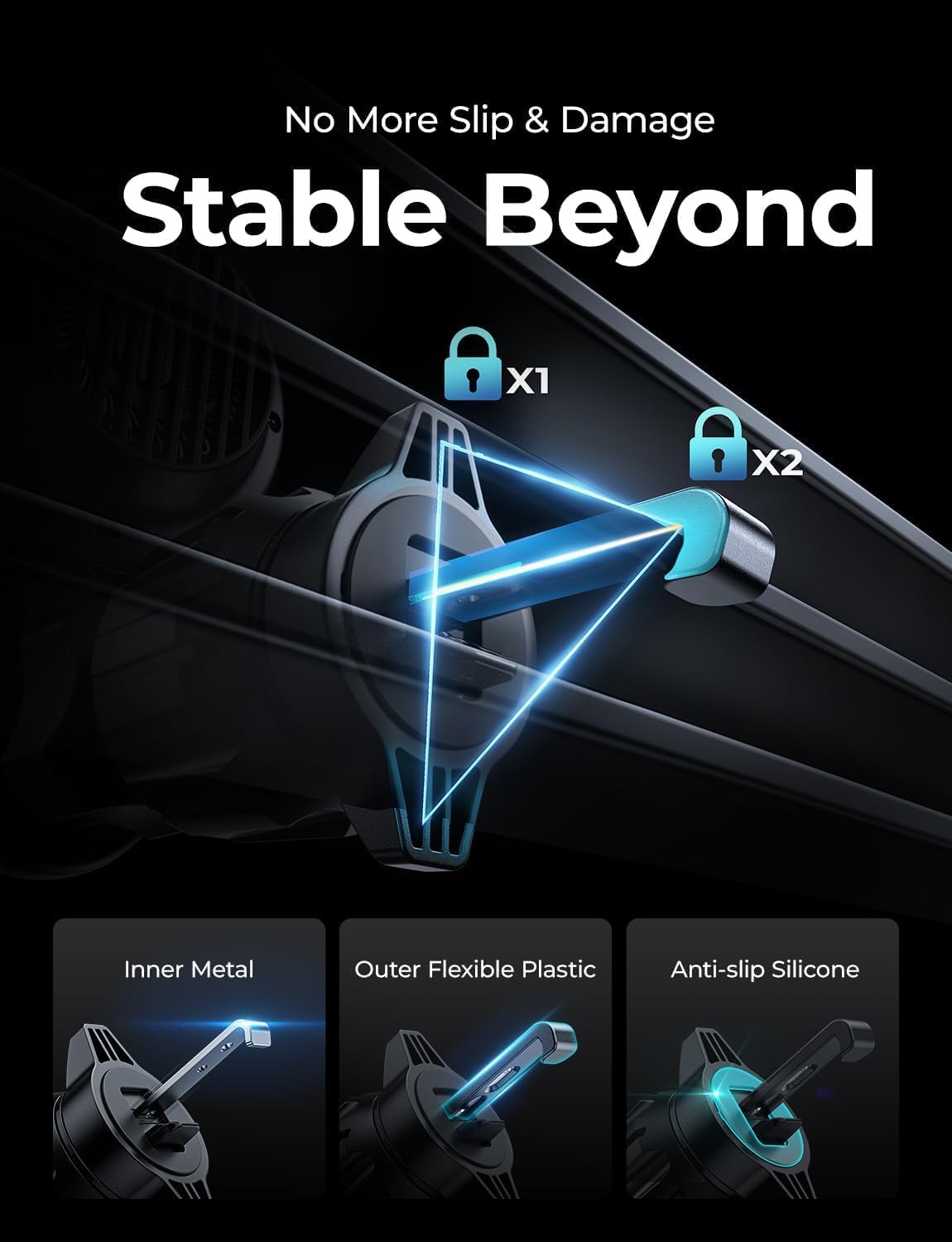 LISEN for Qi2 MagSafe Car Mount Charger, 15W QI2 Wireless Car Charger, Cooling with MagSafe Charger Car Mount Phone Holders for Your Car, Magnetic Car Charger for iPhone 16 Pro Max Plus 15/14/13 Mini