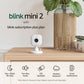 Blink Mini 2 (newest model), Plug-in smart security camera, HD night view in color, built-in spotlight, two-way audio, motion detection, Works with Alexa (White)