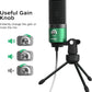 FIFINE USB Microphone, Metal Condenser Recording Microphone for Laptop MAC or Windows Cardioid Studio Recording Vocals, Voice Overs,Streaming Broadcast and YouTube Videos-K669B