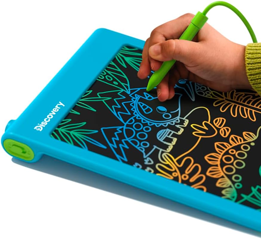 Discovery™ Bright Doodles LCD Art Tablet - Mess-Free Colorful Drawing on Widescreen Display, Includes Tethered Stylus