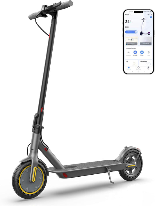 Qlaway E Scooter for Adults 19-22 MPH 350/500W Motor 281/441Wh Battery,8.5&#34;/10&#34; Tires,Motorized Scooter Up to 22 Miles Range, Foldable Scooter with Double Shock Absorption/Bearing 265 LBS/APP Control