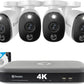Swann Home Security Camera System with 2TB HDD, 8 Channel 4 Cam, 4K Ultra HD DVR, Indoor/Outdoor Wired Surveillance CCTV, Color Night Vision, Heat/Motion Warning Light, Alexa   Google, SWDVK-855804WL