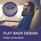 napfun Neck Pillow for Traveling, Upgraded Travel Neck Pillow for Airplane 100% Pure Memory Foam Travel Pillow for Flight Headrest Sleep, Portable Plane Accessories, Striped Black