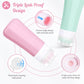 JBYAMUS 18 Pcs Silicone Travel Bottles Set, Leak-Proof Travel Size Toiletries, TSA Approved Travel Bottles for Toiletries, Portable Travel Toiletries Containers for Women (Pink-Green)