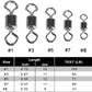 Siasky Fishing Swivels, 200pcs Barrel Swivels Fishing Stainless Steel Swivel Fishing for Saltwater Freshwater Fishing