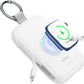 RORRY Portable Charger, 5000mAh Portable Charger Power Bank with Built-in Cables, Travel Keychain Battery Pack for Apple Watch Ultra 2/9/8/Ultra/7/6/SE/5, iPhone 16/15/14/13/12, Purple