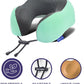 napfun Neck Pillow for Traveling, Upgraded Travel Neck Pillow for Airplane 100% Pure Memory Foam Travel Pillow for Flight Headrest Sleep, Portable Plane Accessories, Striped Black