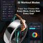 Aabo AI Smart Ring for Men &amp; Women | Fitness Tracking - 32 Modes | Sleep &amp; Stress Monitoring | Titanium Ring | No App Subscription | IP68 Water Resistant | Upto 7-Day Battery Life |Black, Size 11